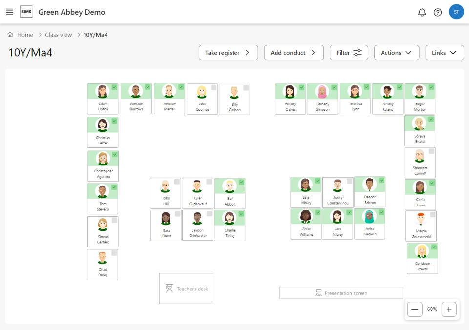 Class View Seating Plans