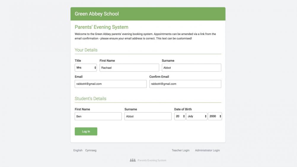 Parents evening system. Online booking service for parents evenings, booking solution for parents evening